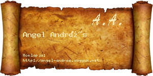 Angel András névjegykártya
